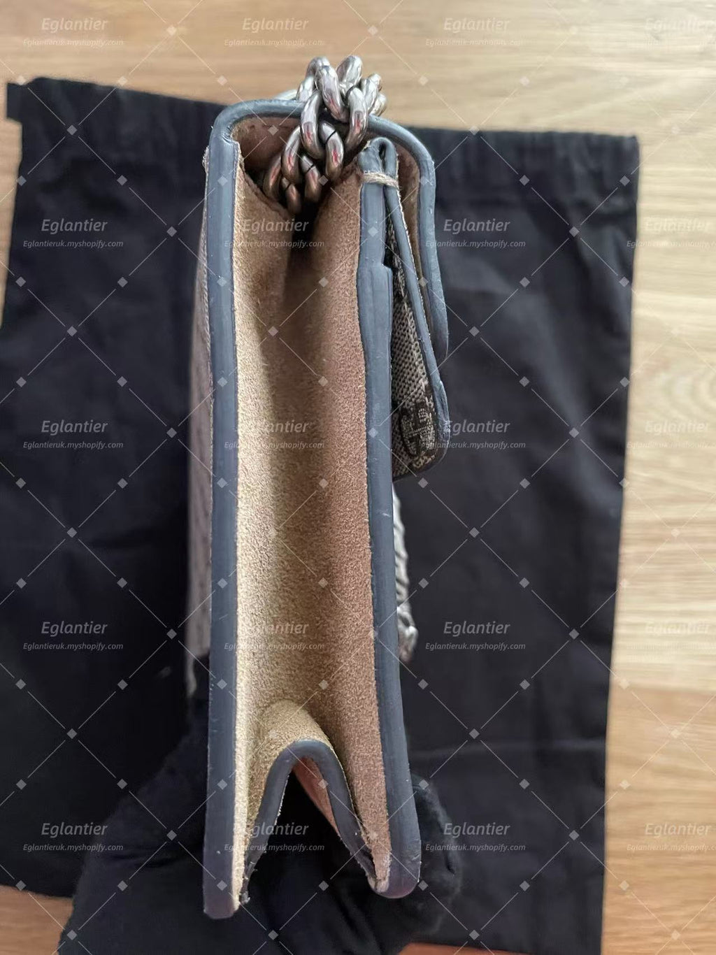 Gucci Dionysus GG Shoulder Bag Small Beige/Ebony Canvas
